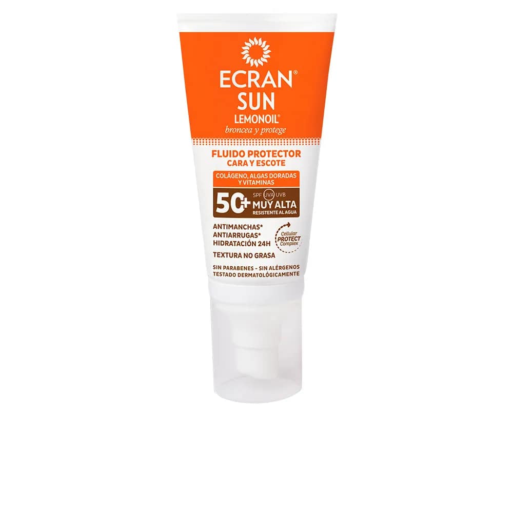 8411135483408 Ecran Sun Lemonoil Face And Neck Fluid Spf50 50ml – Image 1