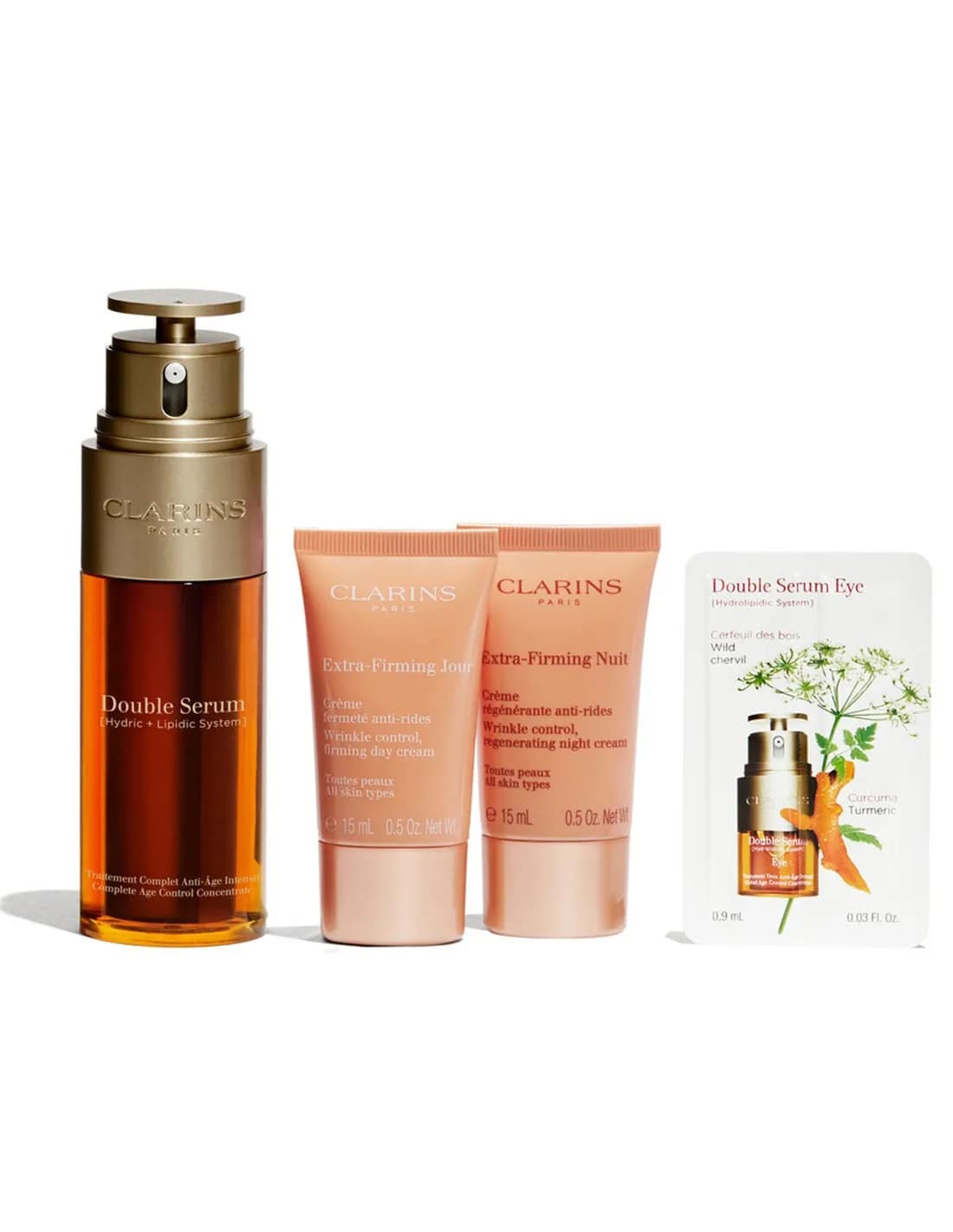 3666057236396 Set Clarins Doble Serum 50ml Extra Firm 15ml Noche 15ml@ – Image 1