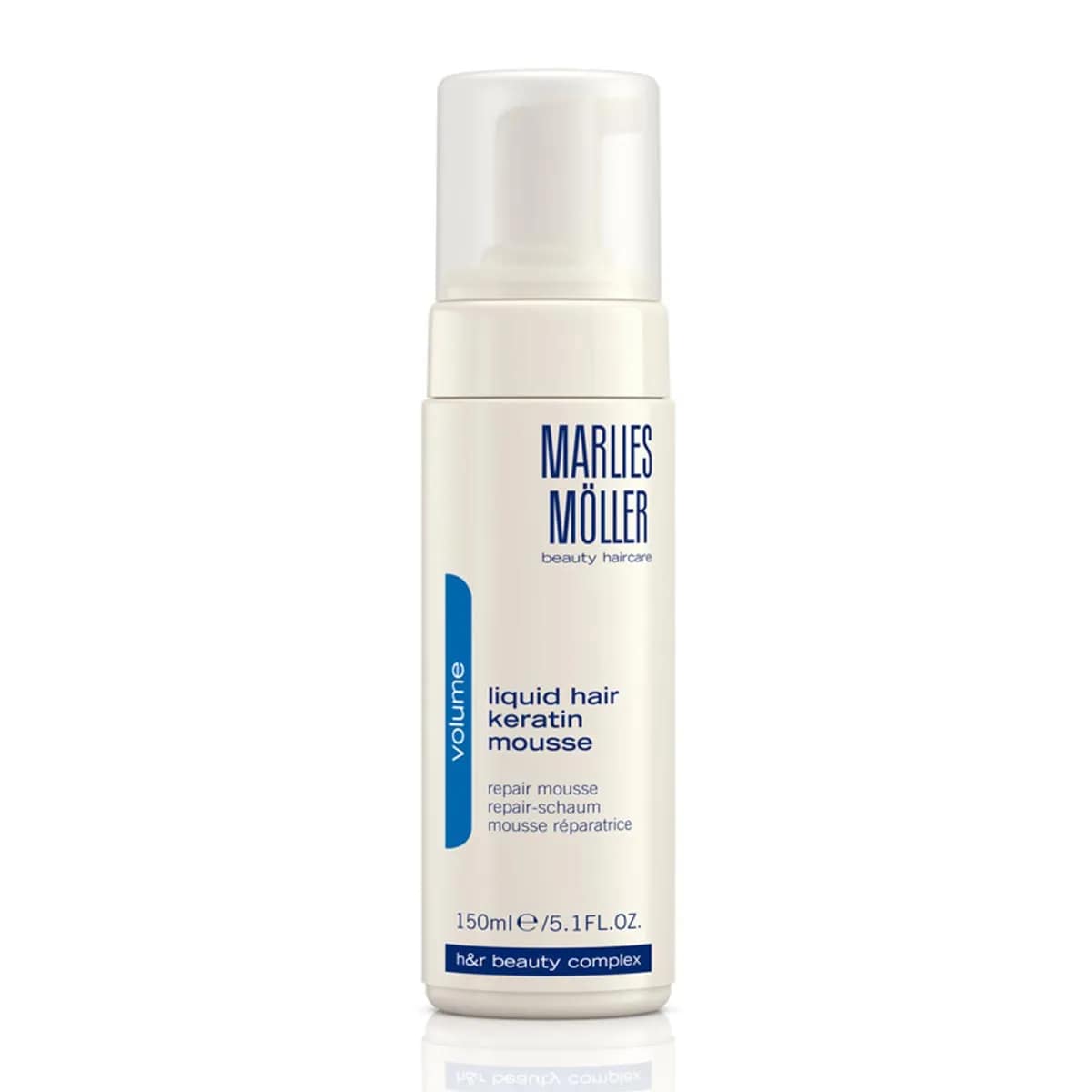 9007867256558 Marlies Moller Volume Liquid Hair Keratin Mousse 150ml – Image 1