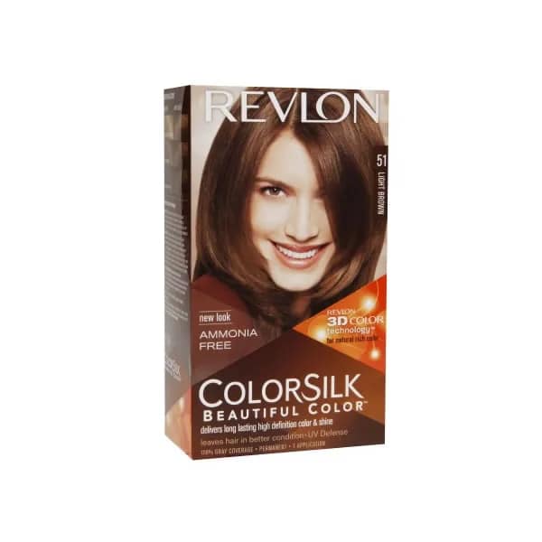 0309978695516 Revon Colorsilk Sans Amoniaque 51 Light Brown – Image 1