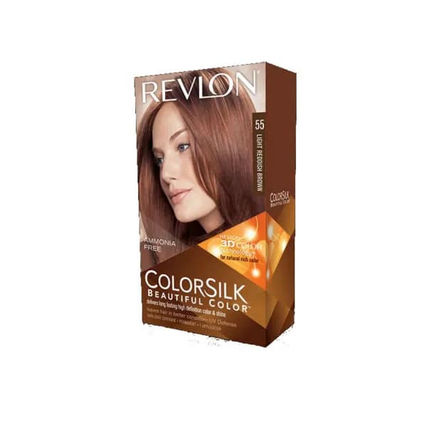 0309978695554 Revlon Colorsilk Sans Amoniaque 55 Light Reddish Brown – Image 1