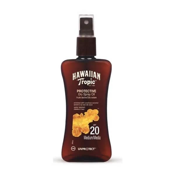 5099821001230 Hawaiian Tropic Protective Dry Spray Oil Spf20 Medium 200ml – Image 1