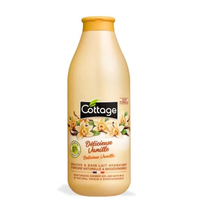 3141380059114 Cottage Delicious Vanilla Douche & Bain Lait Hydratant 750ml – Image 1
