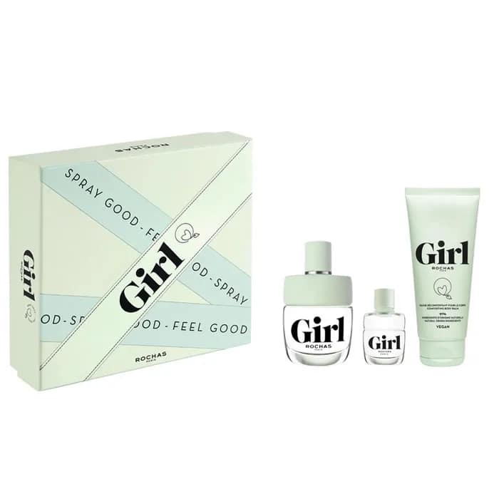 3386460131230 Rochas Girl Eau De Toilette Vaporisateur 100ml Coffret 3 Produits – Image 1