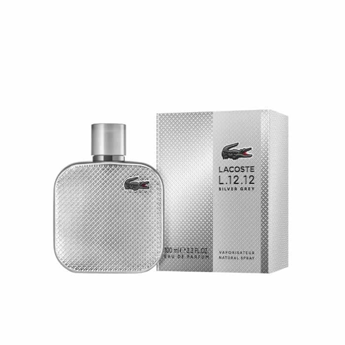 3386460165884-3 Lacoste L.12.12 Silver Grey Eau De Parfum Vaporisateur 100ml – Image 1