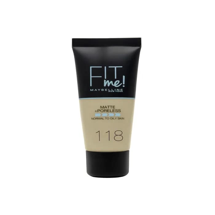 3600531369392 Maybelline Fit Me Matte + Poreless Foundation 118 Nude 30ml – Image 1