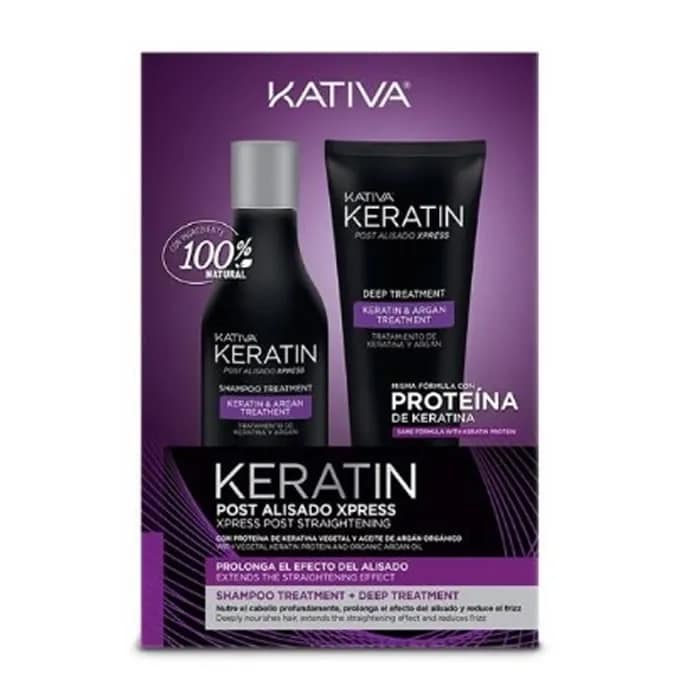 7750075052987 Kativa Keratin Post-lissage Xpress Coffret 2 Produits – Image 1