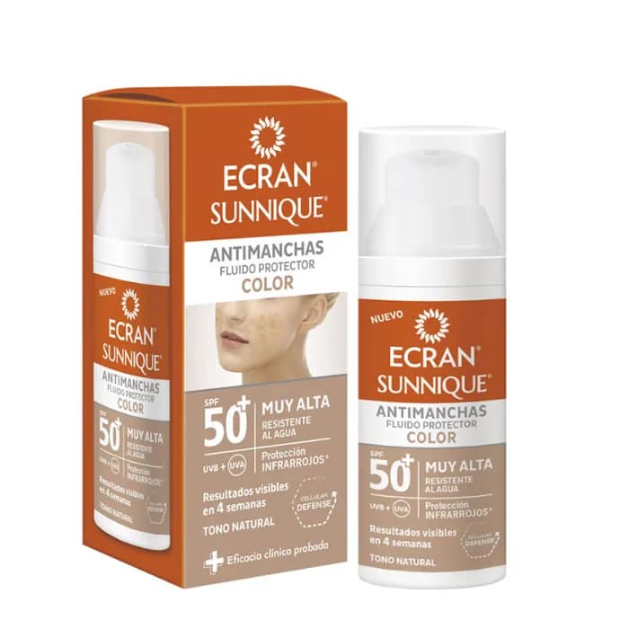8411135484030 Ecran Sunnique Antimanchas Color Spf50 50ml – Image 1